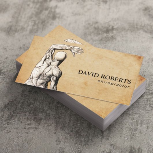 カイロプラクティックヴィンテージ解剖学カイロプラクター 名刺
