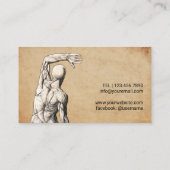 カイロプラクティックヴィンテージ解剖学カイロプラクター 名刺 (裏面)