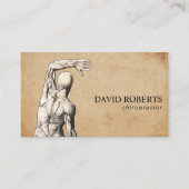 カイロプラクティックヴィンテージ解剖学カイロプラクター 名刺 (正面)