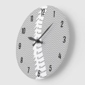 カイロプラクティック側脊柱ロゴの壁時計 ラージ壁時計 (傾斜)