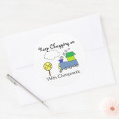 カイロプラクティック列車のシール ラウンドシール (封筒)