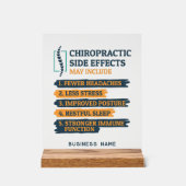 カイロプラクティック副作用カイロプラクターギャグカスタム アクリルサイン (正面)