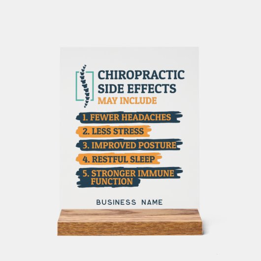 カイロプラクティック副作用カイロプラクターギャグカスタム アクリルサイン (正面)