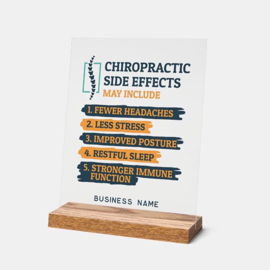 カイロプラクティック副作用カイロプラクターギャグカスタム アクリルサイン (傾斜)