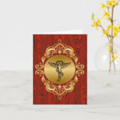 カイロプラクティック医療記号サンキューカード カード (黄色い花)