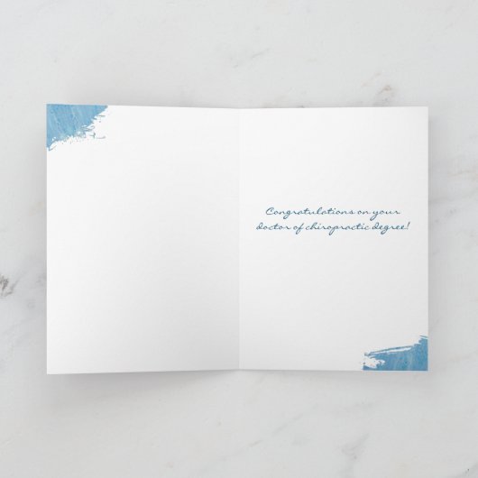 カイロプラクティック博士卒業カード、DC grad  カード (内部)