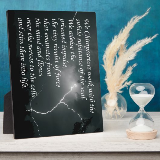 カイロプラクティック引用文とことわざイーゼル フォトプラーク (側面)