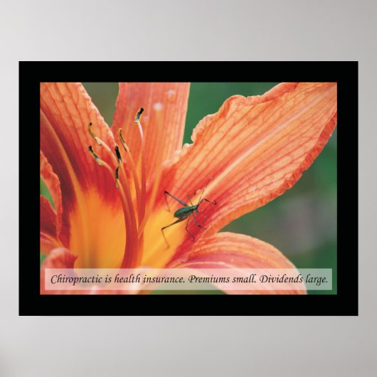 カイロプラクティック引用文とことわざ健康ポスター ポスター (正面)
