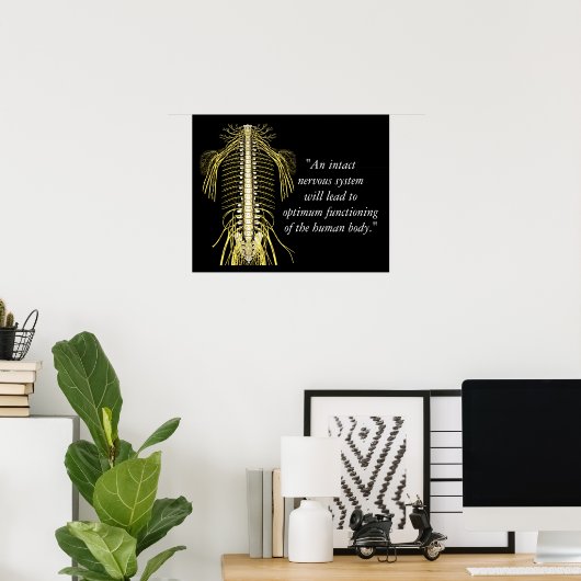カイロプラクティック引用文とことわざ神経 ポスター (ホームオフィス)