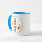 カイロプラクティック手および脊柱のマグ マグカップ (正面左)