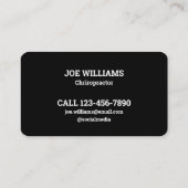 カイロプラクティック手動セラピスト 名刺 (裏面)