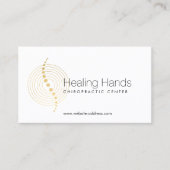 カイロプラクティック抽象芸術金ゴールド円のロゴ 名刺 (正面)