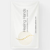 カイロプラクティック抽象芸術金ゴールド円のロゴ 横断幕 (縦)