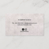 カイロプラクティック脊椎ロゴヴィンテージカイロプラクター 名刺 (裏面)