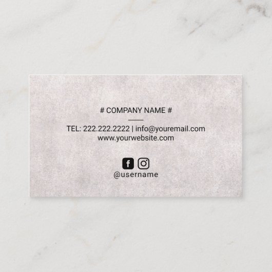 カイロプラクティック脊椎ロゴヴィンテージカイロプラクター 名刺 (裏面)