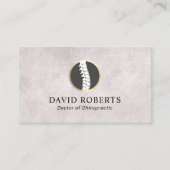 カイロプラクティック脊椎ロゴヴィンテージカイロプラクター 名刺 (正面)