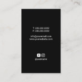 カイロプラクティック脊椎調整セラピストカイロプラクター 名刺 (裏面)