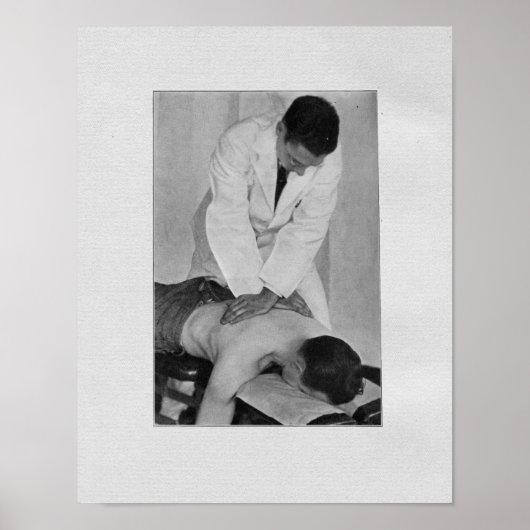 カイロプラクティック脊椎調整ヴィンテージプリント ポスター (正面)