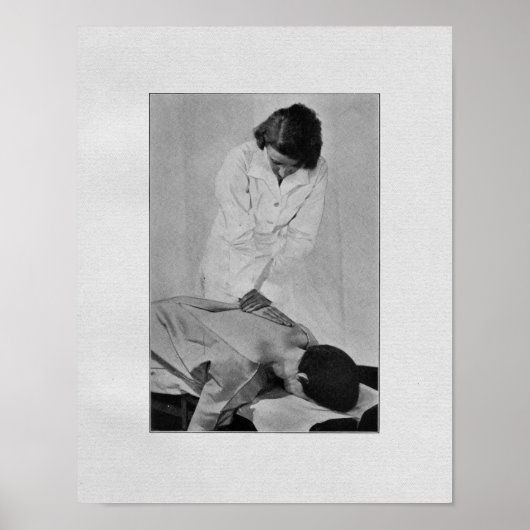 カイロプラクティック脊椎調整ヴィンテージプリント ポスター (正面)