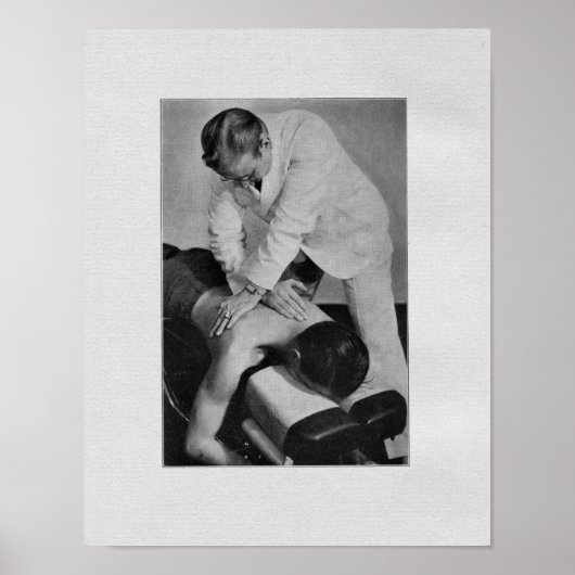 カイロプラクティック脊椎調整ヴィンテージプリント ポスター (正面)