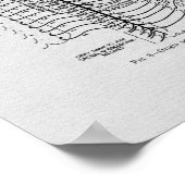 カイロプラクティック脊髄神経ヴィンテージプリント ポスター (角)