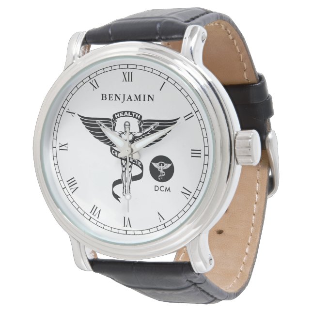 カイロプラクティック薬記号 |名前をカスタムする 腕時計 (アングル)