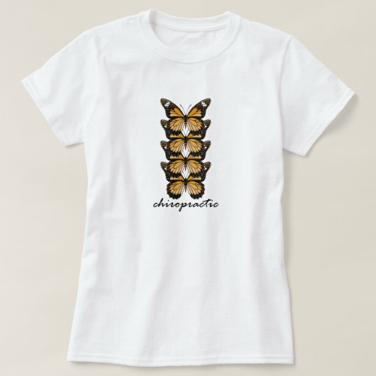カイロプラクティック蝶Tシャツ Tシャツ (デザイン正面)