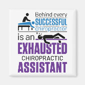 カイロプラクティック補助カイロプラクターおもしろいことわざ マグネット (正面)