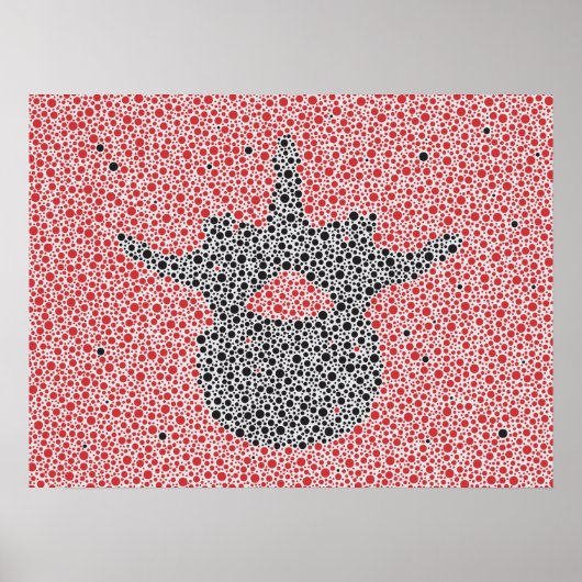 カイロプラクティック解剖学アートワーク腰椎骨 ポスター (正面)