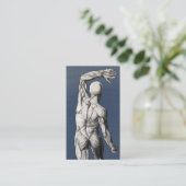 カイロプラクティック解剖学ヴィンテージブルーカイロプラクター 名刺 (スタンド正面)