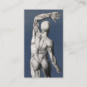 カイロプラクティック解剖学ヴィンテージブルーカイロプラクター 名刺 (正面)