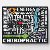 カイロプラクティック語と要素のコラージュ フォトプラーク (正面)
