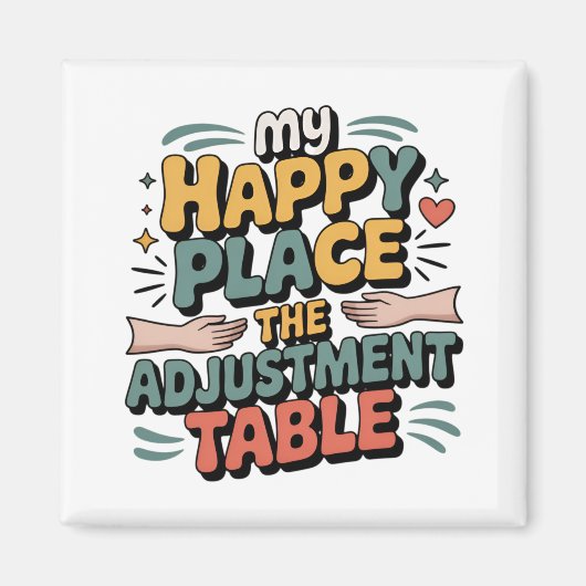 カイロプラクティック調整の至福 - 背痛解消のための極上のひととき マグネット (正面)