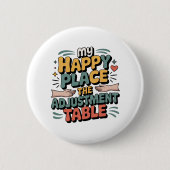 カイロプラクティック調整の至福 - 背痛解消のための極上のひととき 缶バッジ (正面)