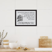 カイロプラクティック調整引用文ことわざ ポスター (キッチン)