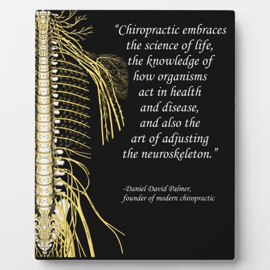 カイロプラクティック調整引用文イーゼル フォトプラーク (正面)