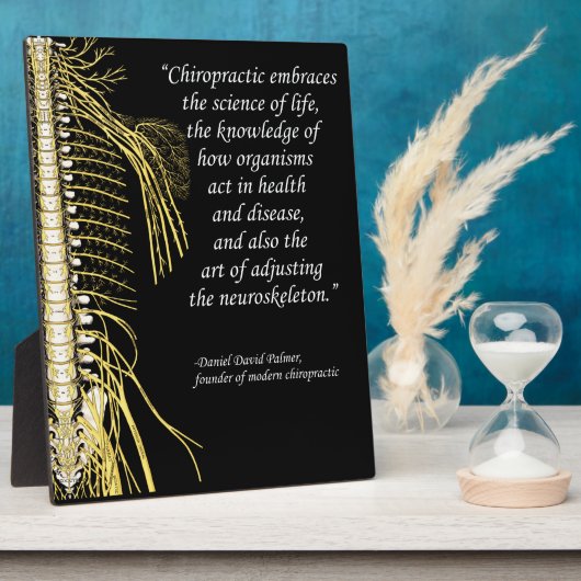 カイロプラクティック調整引用文イーゼル フォトプラーク (側面)