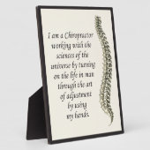 カイロプラクティック調整（手動イーゼル） フォトプラーク (側面)