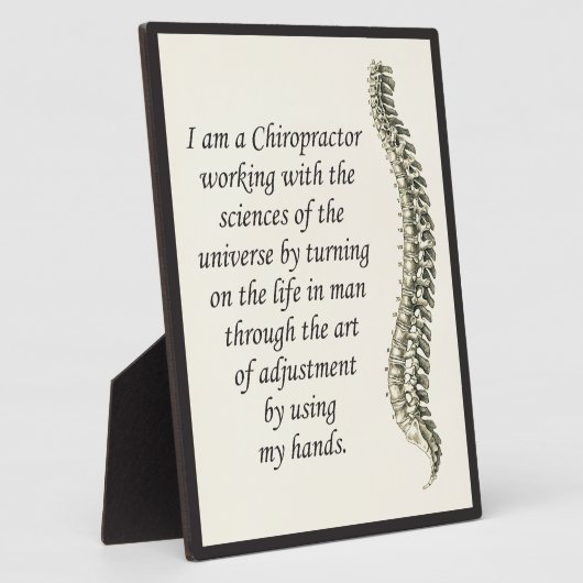 カイロプラクティック調整（手動イーゼル） フォトプラーク (側面)