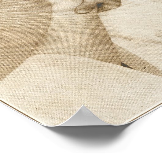 カイロプラクティック足調整ヴィンテージプリント ポスター (角)