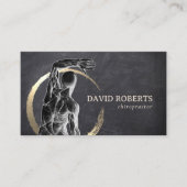 カイロプラクティック金ゴールドサークルセラピストカイロプラクター 名刺 (正面)