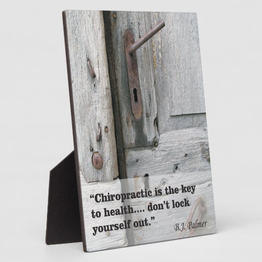 カイロプラクティック鍵トゥヘルスイーゼル フォトプラーク (側面)