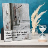 カイロプラクティック鍵トゥヘルスイーゼル フォトプラーク (側面)