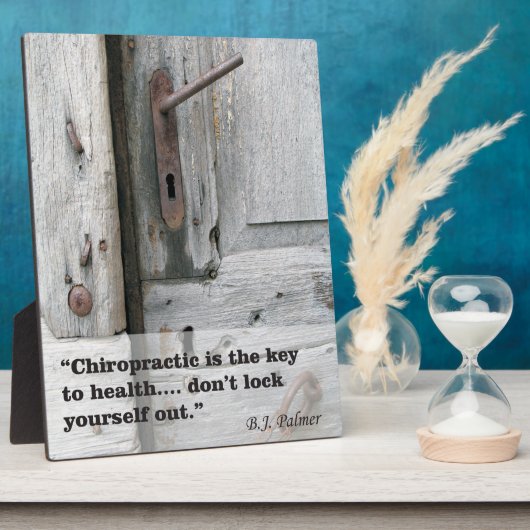 カイロプラクティック鍵トゥヘルスイーゼル フォトプラーク (側面)