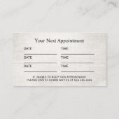 カイロプラクティック鍼治療スパインフローラアポイントメント 予約カード (裏面)