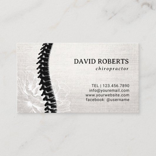 カイロプラクティック鍼治療スパインフローラアポイントメント 予約カード (正面)