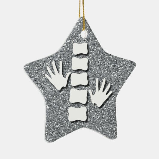 カイロプラクティック/カイロプラクタークリスマスオーナメント セラミックオーナメント (右)