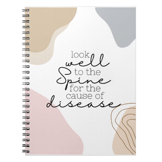 カイロプラクティック、カイロプラクター、フォトノートブック ノートブック (正面)