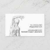 カイロプラクティック カイロプラクター 脊椎 調整 治療師 名刺 (裏面)