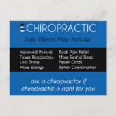 カイロプラクティック{副作用}の再アクティブ化呼び出し ポストカード (正面)